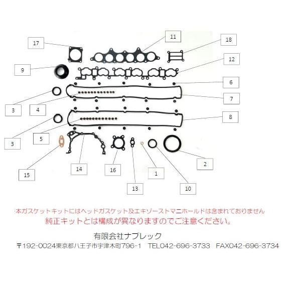 日産（NISSAN） RB25DET-Neo6エンジンオーバーホール用ガスケット