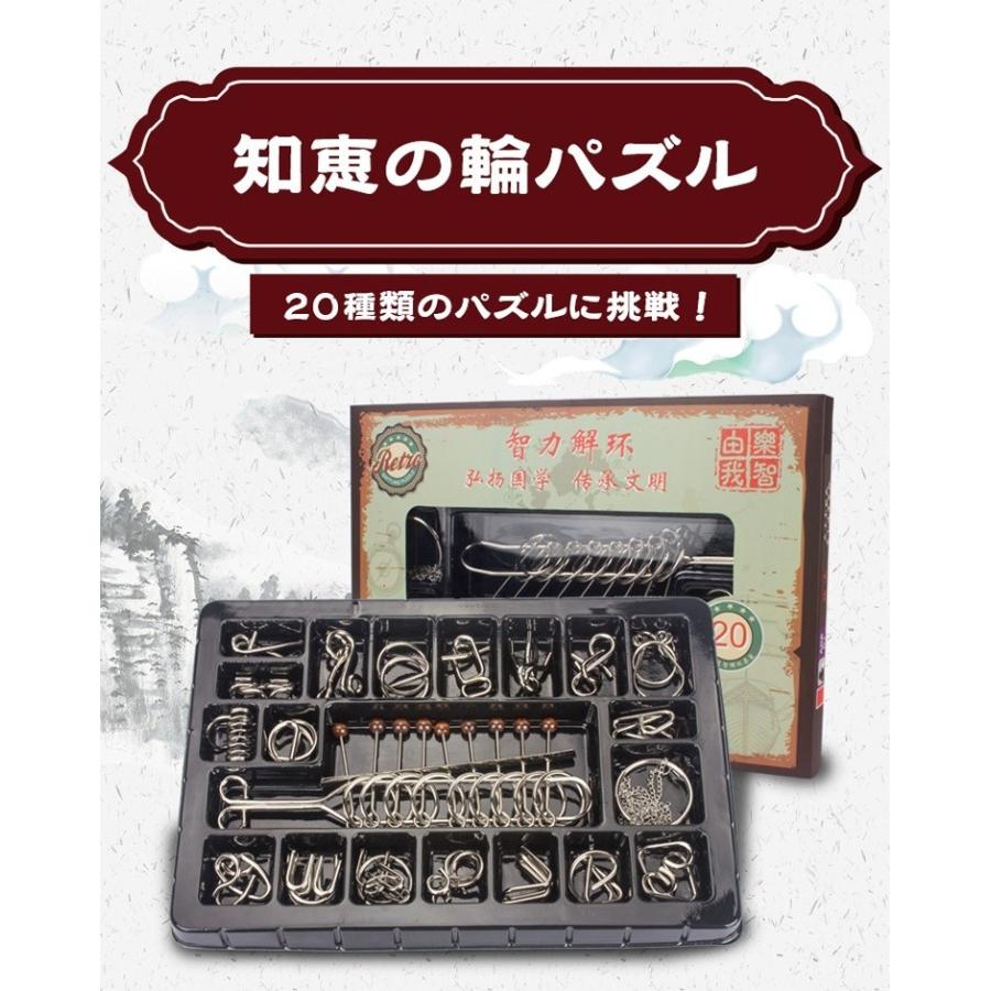 知恵の輪 パズル20点セット子供から大人まで脳トレ チャイニーズリング