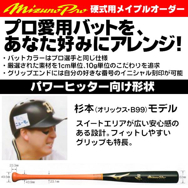 MIZUNO（ミズノ） ミズノ/硬式木製バット/ミズノプロ/杉本モデル/背