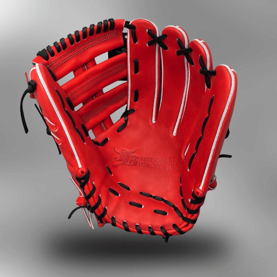 和牛JB 硬式グローブ 外野手用 JB 008 パワーオレンジ ブラック 右投げ
