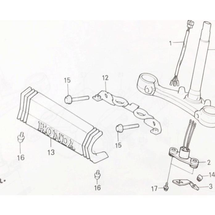 ホンダ（HONDA） CBX400F フロントカバー(ステムカバー みつまたカバー