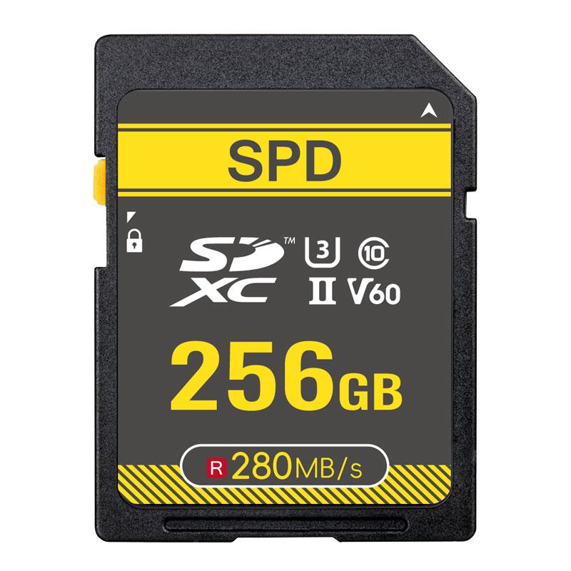 SPD SDXCカード 256GB SPD UHS-II Class10 U3 V60 R:280MB/s W:195MB/s