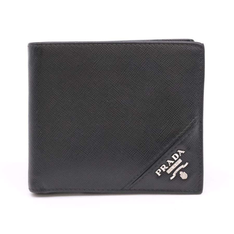 PRADA（プラダ） 二つ折り財布 2M0738 財布 ブラック 黒 メンズ 小銭