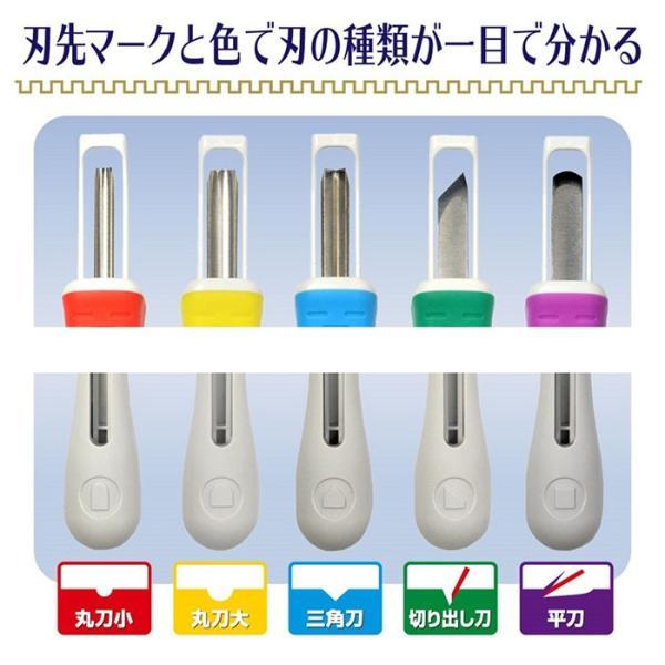 サクラクレパス サクラ 彫刻刀セット EHTS-5A 5本組 はんが スライド式