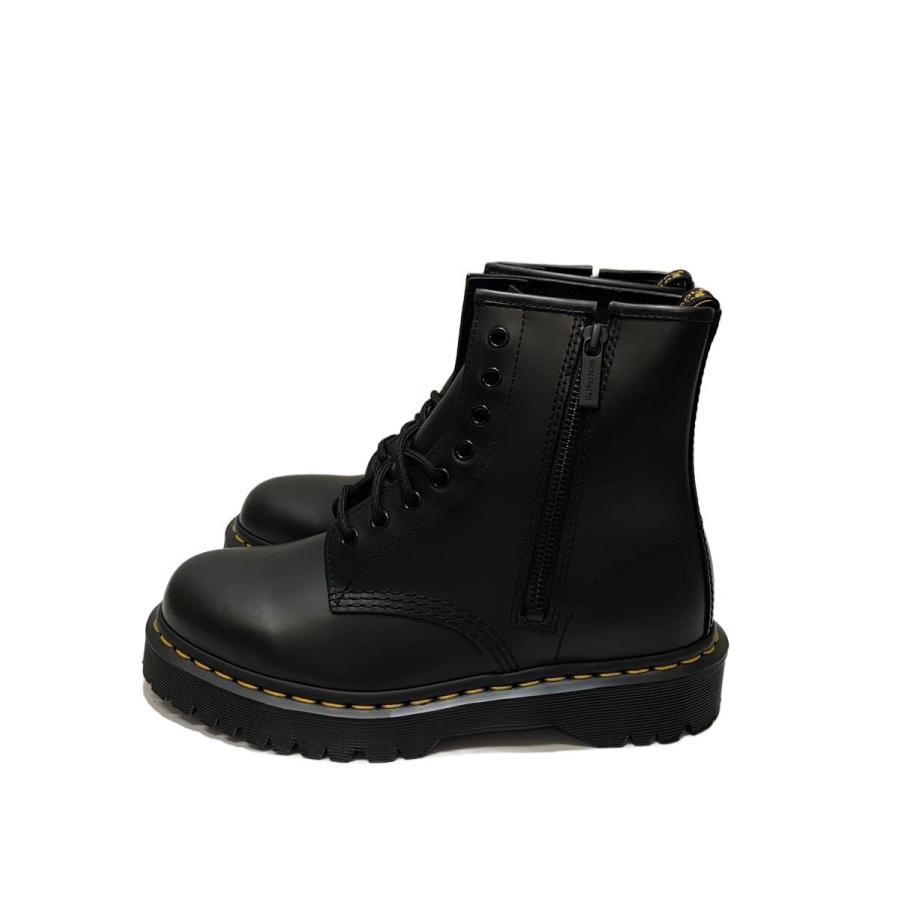 Dr.Martens◇1460/8ホール/ZIP BEX/レースアップブーツ/UK7/BLK/レザー