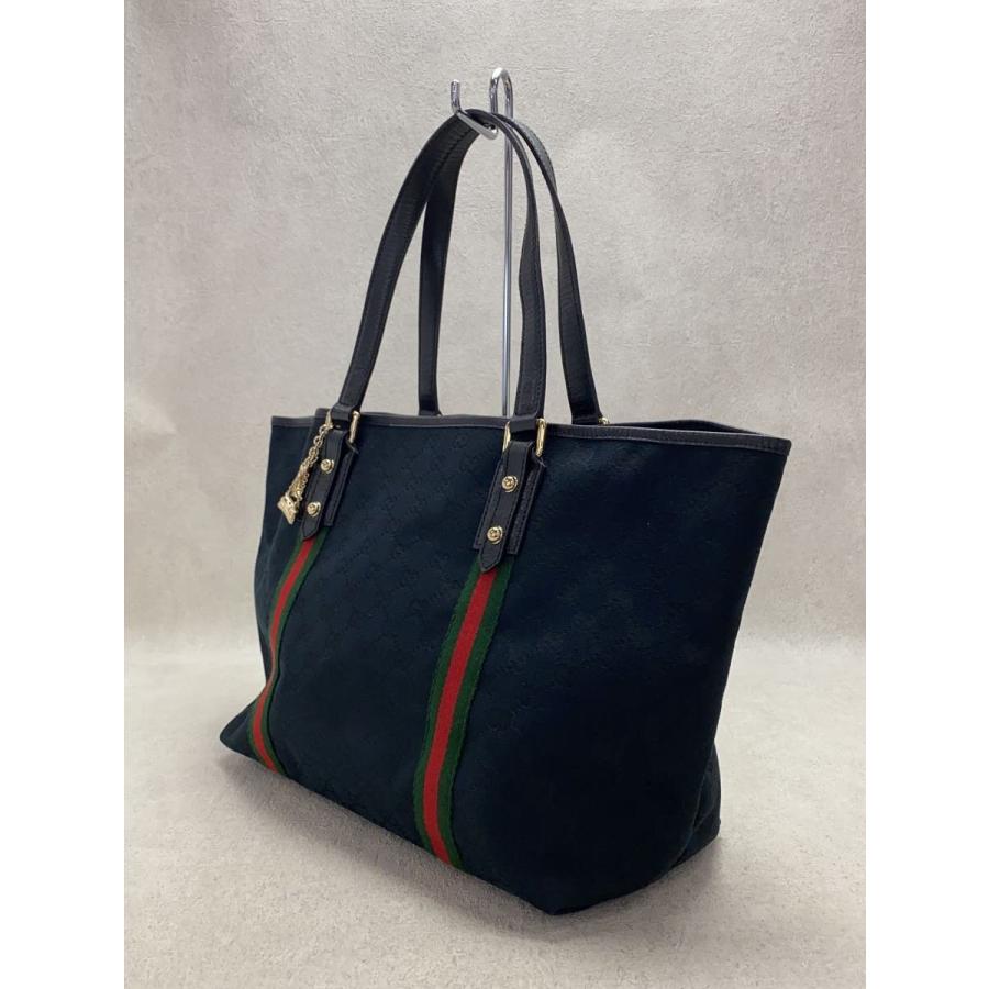 GUCCI◇GUCCI グッチ トートバッグ/キャンバス/BLK/139260 : セカンド