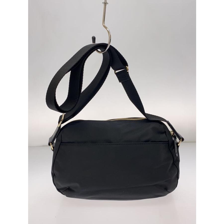 agnes b.◇ショルダーバッグ/フロントロゴ/ナイロン/BLK/FT03A-04