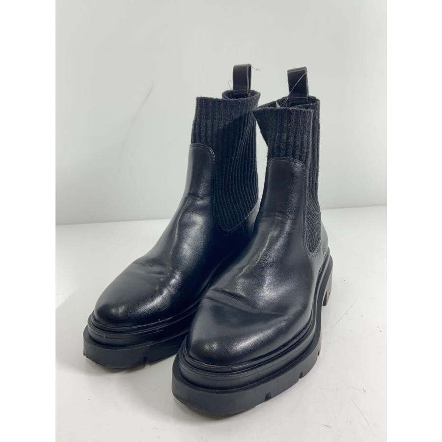 ZARA◇トラックソールブーツ/サイドゴアブーツ/35/BLK : セカンド
