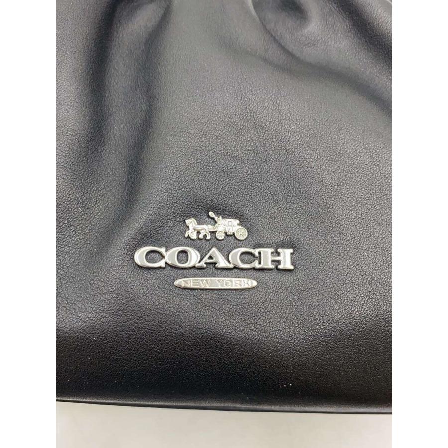 COACH◇フェイ ショルダーバッグ ルーシング/レザー/BLK/無地/CV529