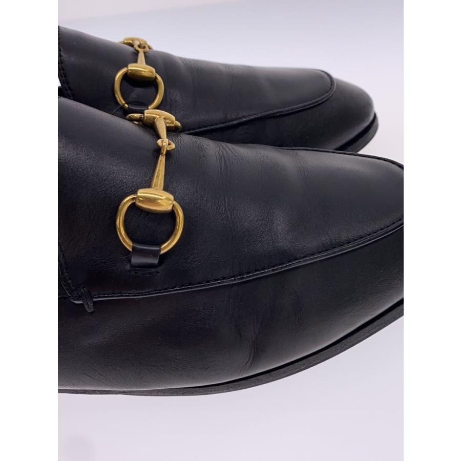 GUCCI◇ヨルダーン/ホースビットローファー/38/ブラック/レザー/404069