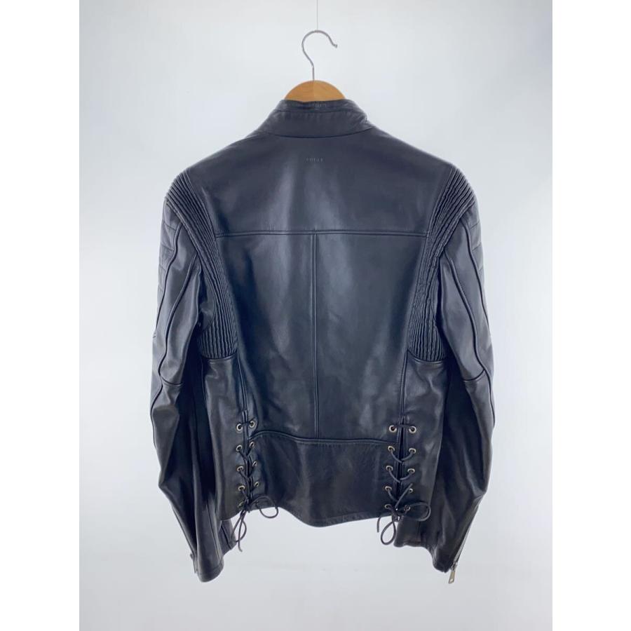 GUCCI◇シングルライダースジャケット/48/羊革/BLK/354187 : セカンド