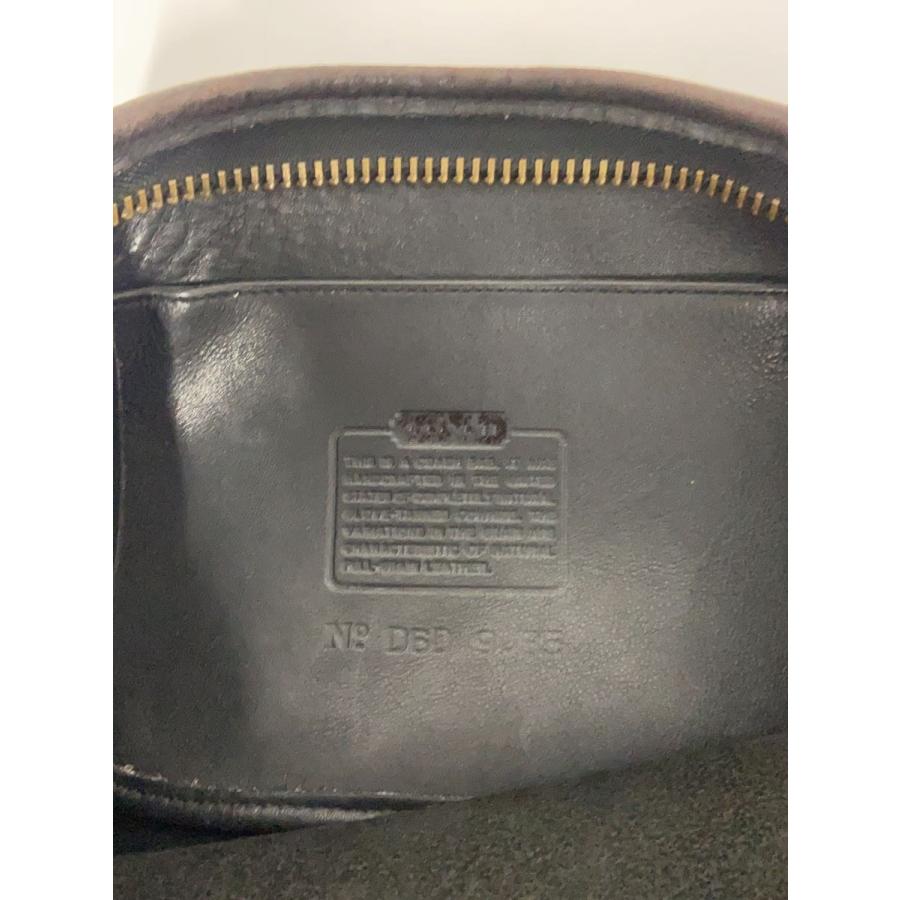 COACH◇オールドコーチ/バケツショルダーバッグ/レザー/BLK/9085