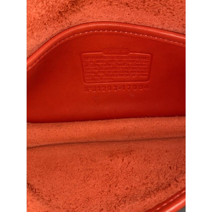 COACH◇オールドコーチターンロックショルダーバッグ/レザー/RED/17994
