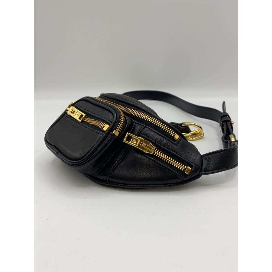 Alexander Wang◇ウエストバッグ/レザー/BLK/無地 : セカンド