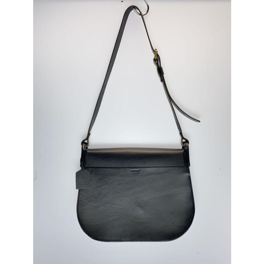 HERZ◇ショルダーバッグ/レザー/BLK/無地/40th anniversary/使用感有