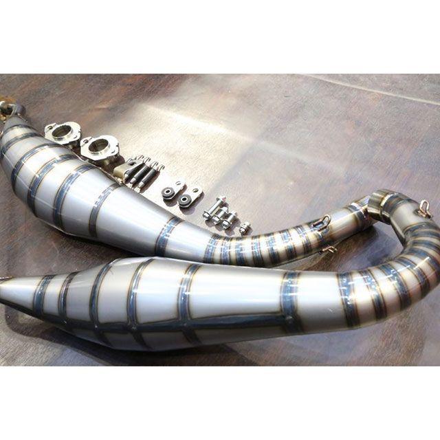 T2Racing NSR250 チャンバー本体 MC21・28右2本出し500Vスチール