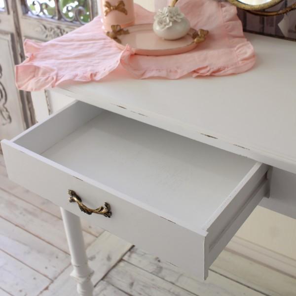 ドレッサー アンティーク調 ミラー付き ホワイト フランス 輸入家具