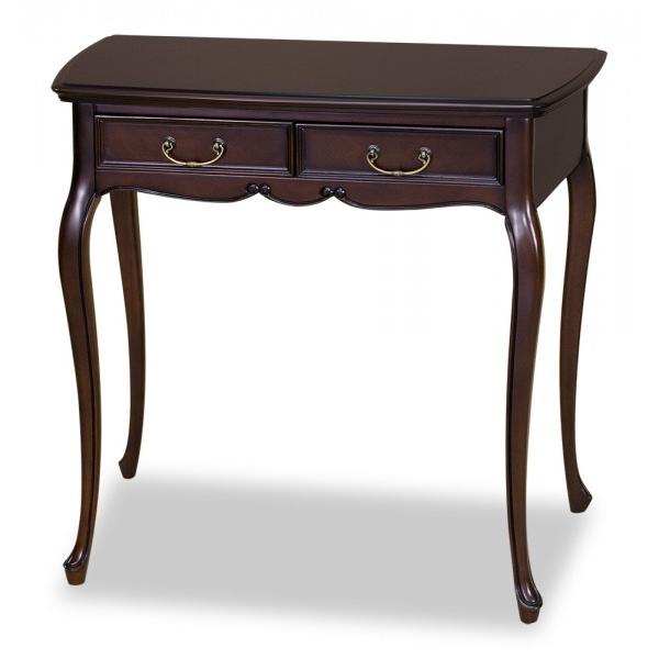 コンソール リビングデスク 猫脚 ブラウン 引き出し マホガニー 75