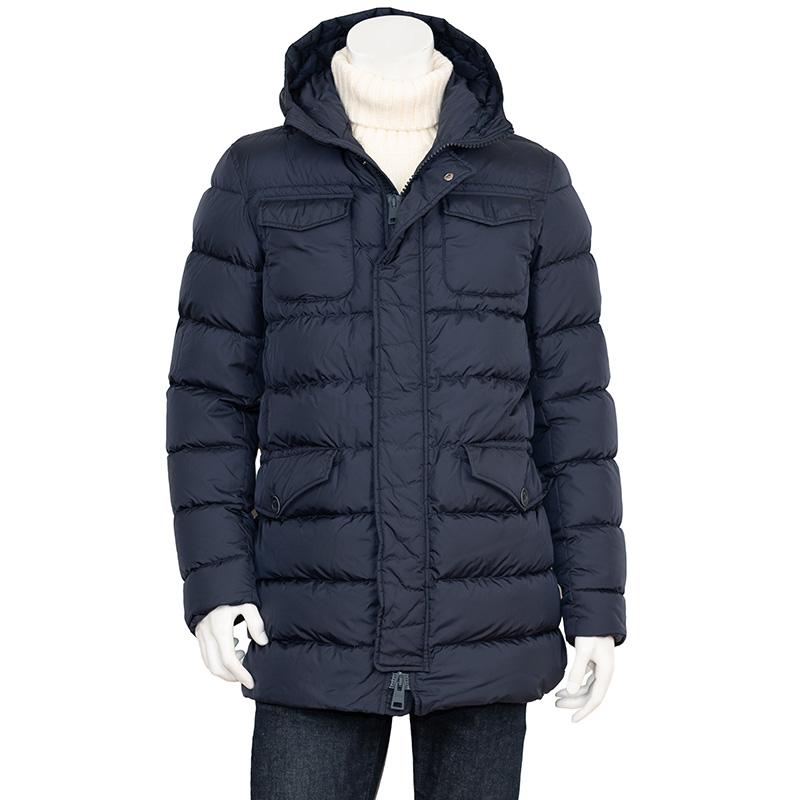 HERNO（ヘルノ） ネイビー フーデット 4ポケット POLAR-TECH ダウン