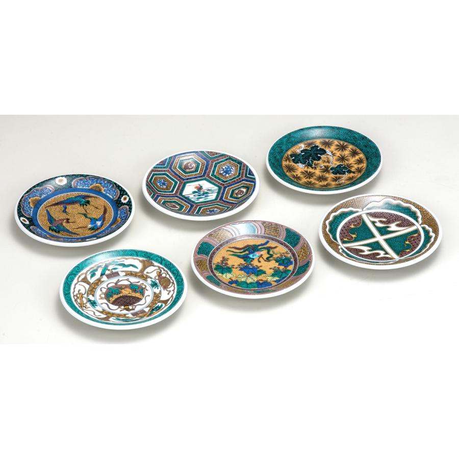 九谷焼 日本の伝統工芸品【九谷焼】4号皿（6P） 名品六選 N146-01