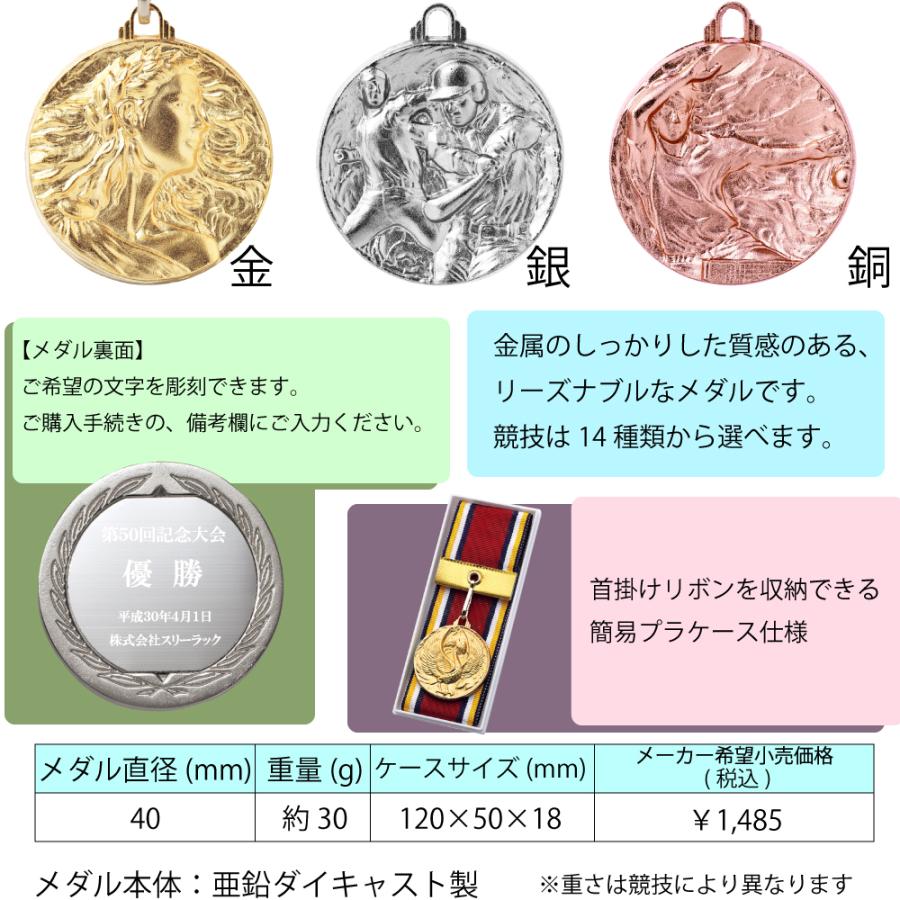 MY8448 メダル 直径4cm 簡易プラケース入り サンレオ 野球 サッカー