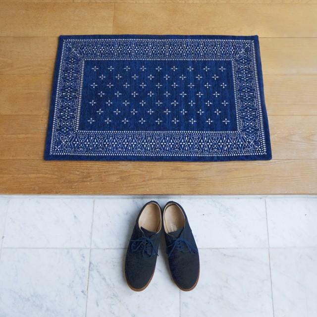 Cross Bandanna Rug 80×50cm クロスバンダナ ラグ マット 玄関マット