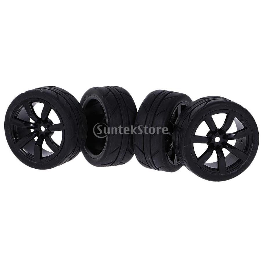 1/10 HSP HPI RCカー用 ドリフト車 ロード タイヤ ホイール ゴムタイヤ
