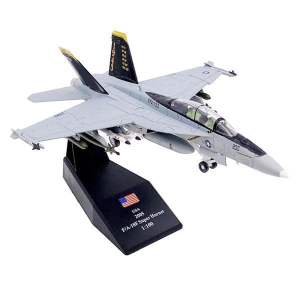 1:100 FA-18F航空機モデル 戦闘機 模型 合金 プラモデル 飛行機