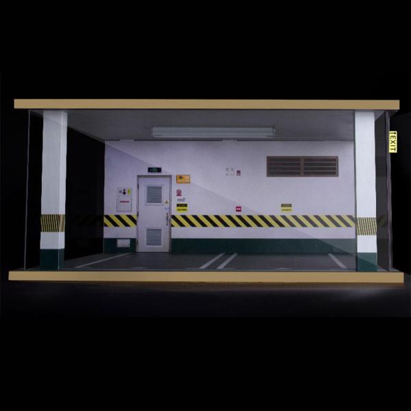 1:18ジオラマ駐車場ダブルガレージ（120LEDライト付き） : STKショップ