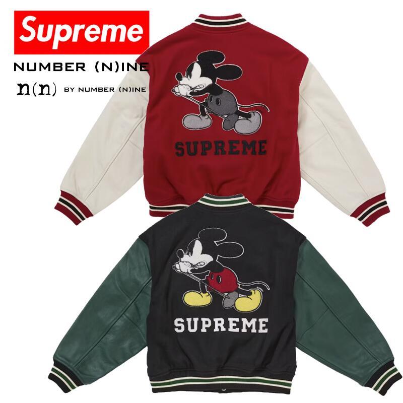 25FW Supreme Number (N)ine x Mickey Mouse Varsity Jacket