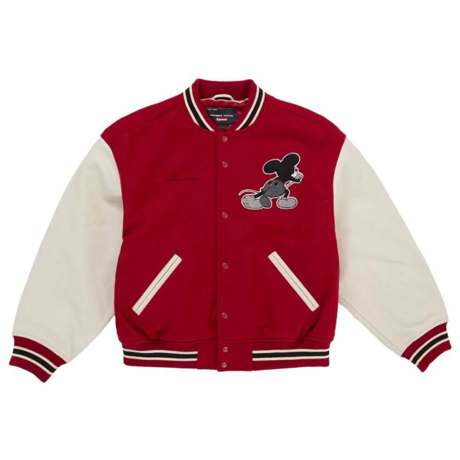 25FW Supreme Number (N)ine x Mickey Mouse Varsity Jacket