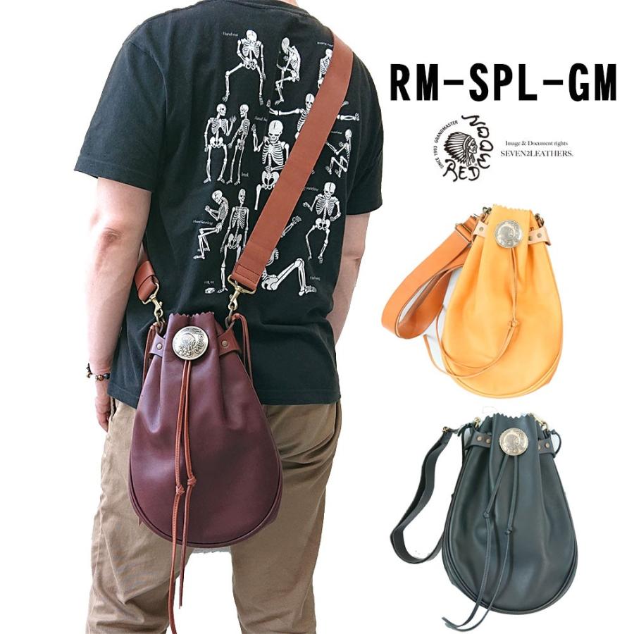 REDMOON（レッドムーン） ショルダーバッグ 巾着 グローブレザー 本革