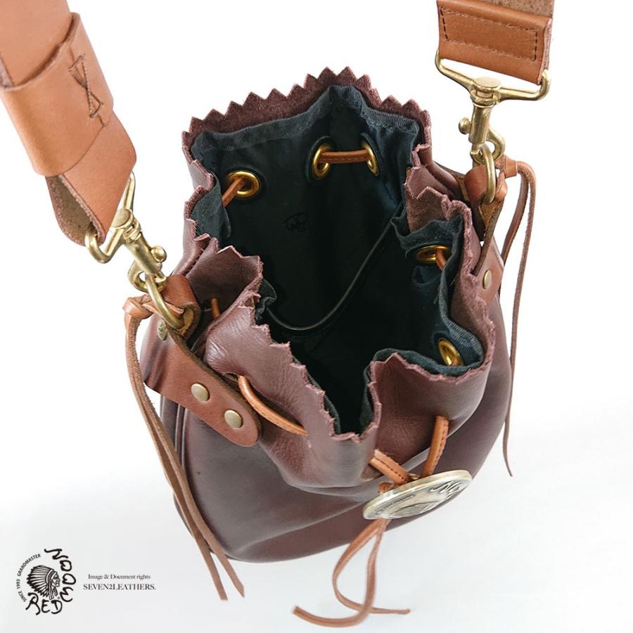 REDMOON（レッドムーン） ショルダーバッグ 巾着 グローブレザー 本革