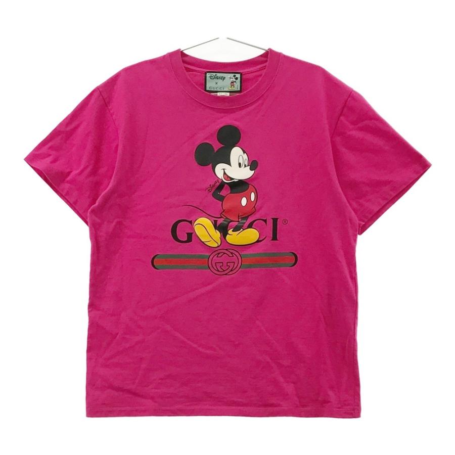 GUCCI（グッチ） 半袖Tシャツ ミッキー ピンク系 XS メンズ : ブランド