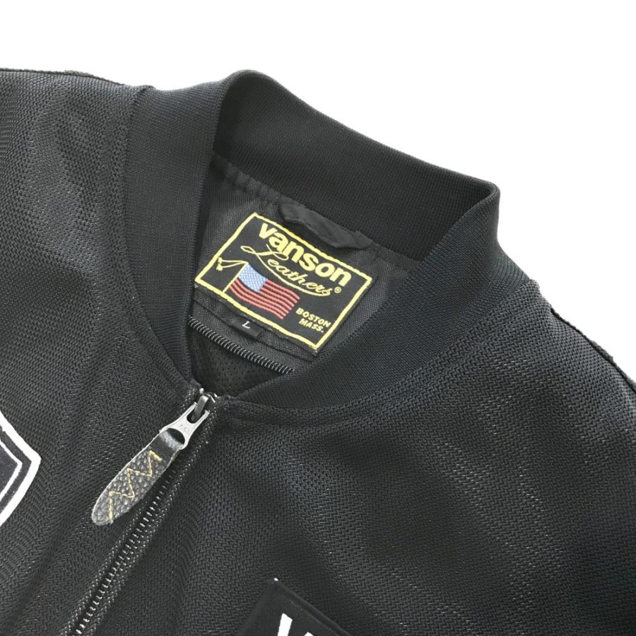 VANSON バンソン VS231S-BW メッシュジャケット ブラック系 L バイク