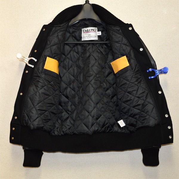 DeLong（デロング） オールブラック 無地 スタジャン DeLONG AWARD