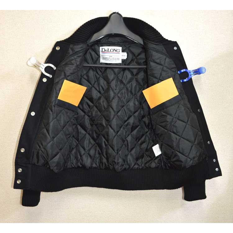 DeLong（デロング） オールブラック 無地 スタジャン DeLONG ALLBLACK