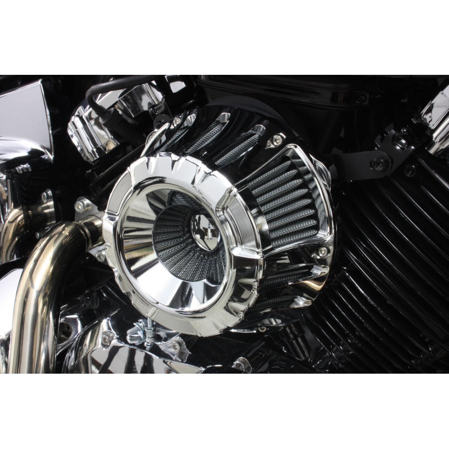 ドラッグスター400 ハイクオリティー エアクリーナー【タイプB】メッキ