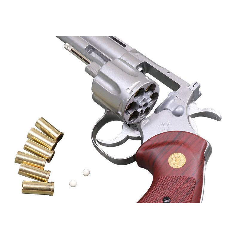 クラウンモデル コルト パイソン 4インチ シルバー 18才以上用ガス