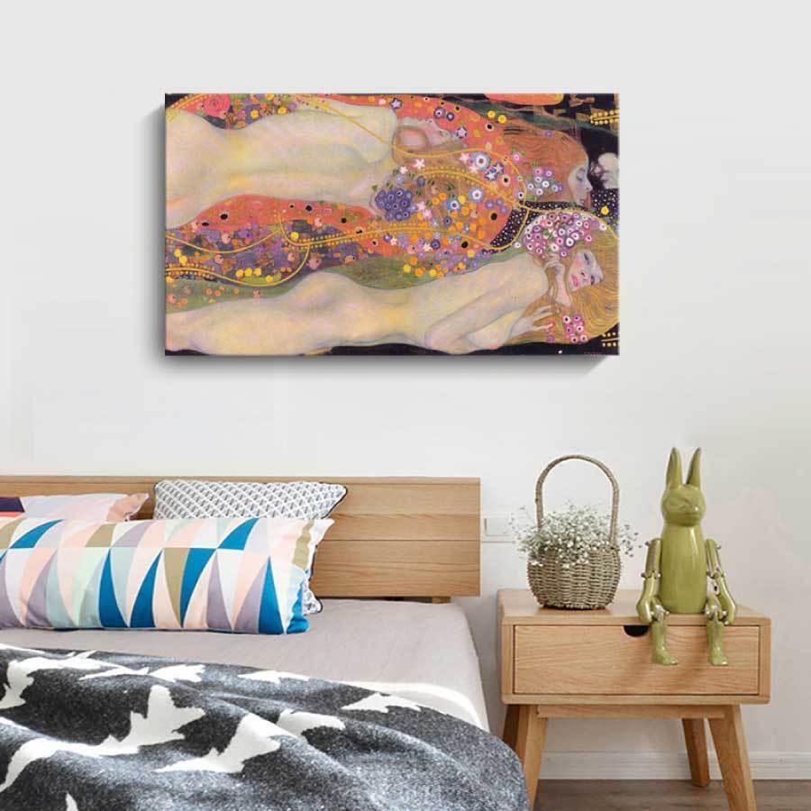 グスタフ クリムト 水蛇II 名画 70cm×40cm インテリア 装飾 ホテル