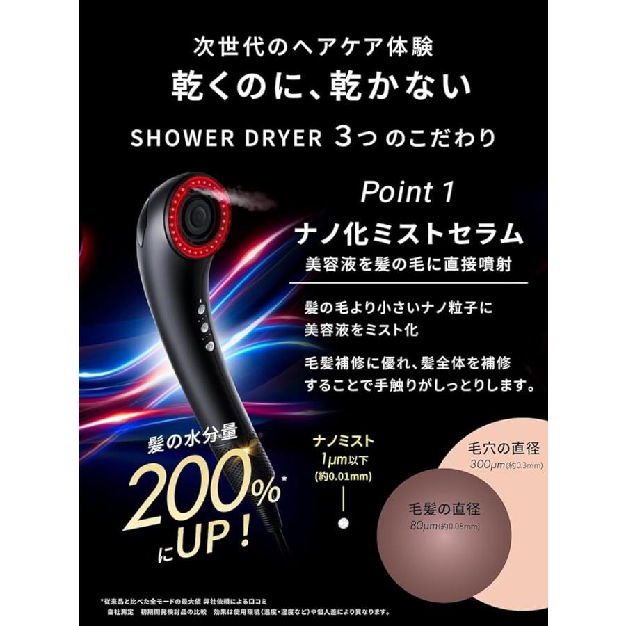 Brighte ブライト SHOWER DRYER シャワードライヤー 大風量 速乾