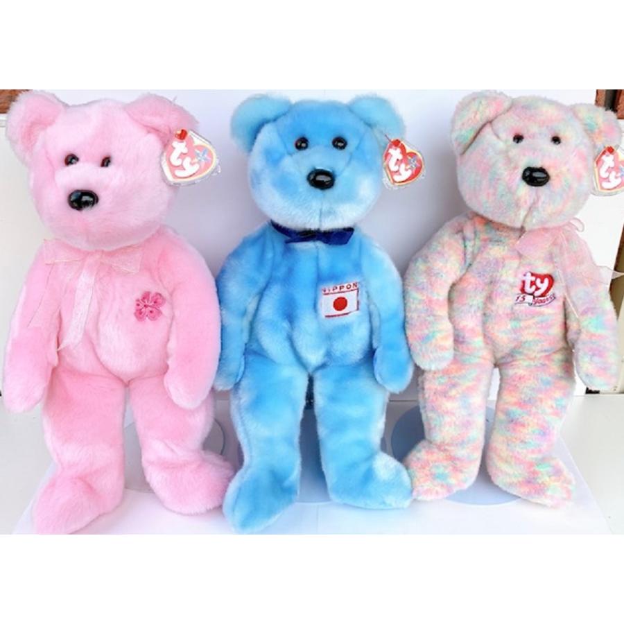 クマ ぬいぐるみ 3体セット Lサイズ Ty社 ビーニーズバディ さくら
