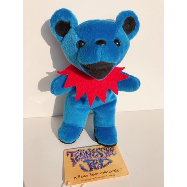 くまぬいぐるみ ブルーカラー×レッドカラータイ グレイトフルデッド