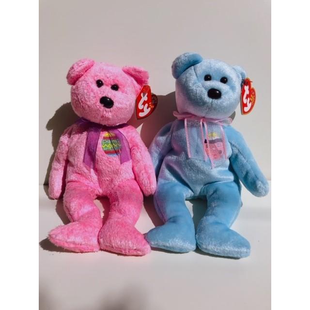 イースターくまぬいぐるみ Tyビーニーズベイビーズ 2体セット : Toys