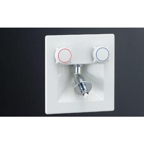 LIXIL（リクシル） スッキリ埋込タイプの洗濯機用混合水栓 洗濯機置場