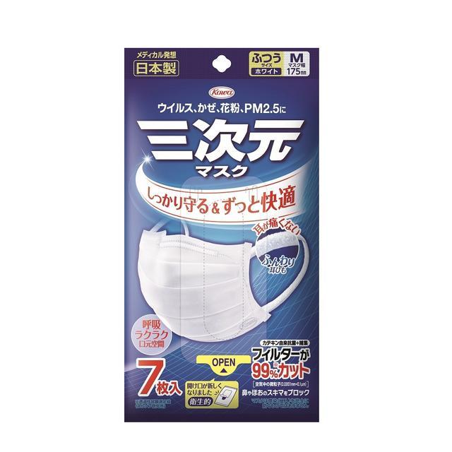 三次元マスク 興和 ふつう Mサイズ ホワイト 7枚 : サンドラッグe-shop