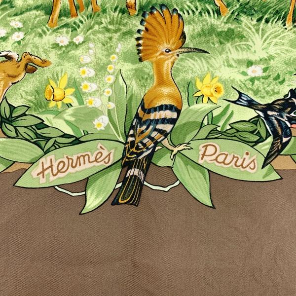HERMES（エルメス） カレ 90 アニマル柄 動物 シルク スカーフ 大判