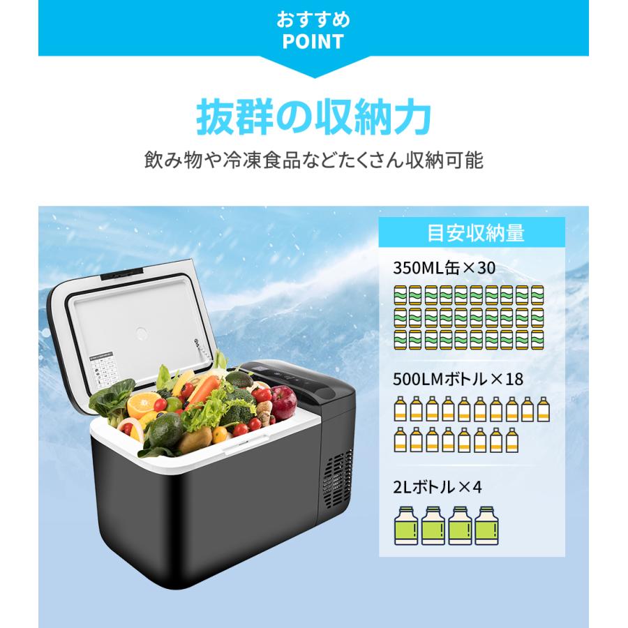 SUNPIE ポータブル 冷蔵庫 車載 22L 冷凍庫 Bタイプ -22℃〜10℃ ミニ