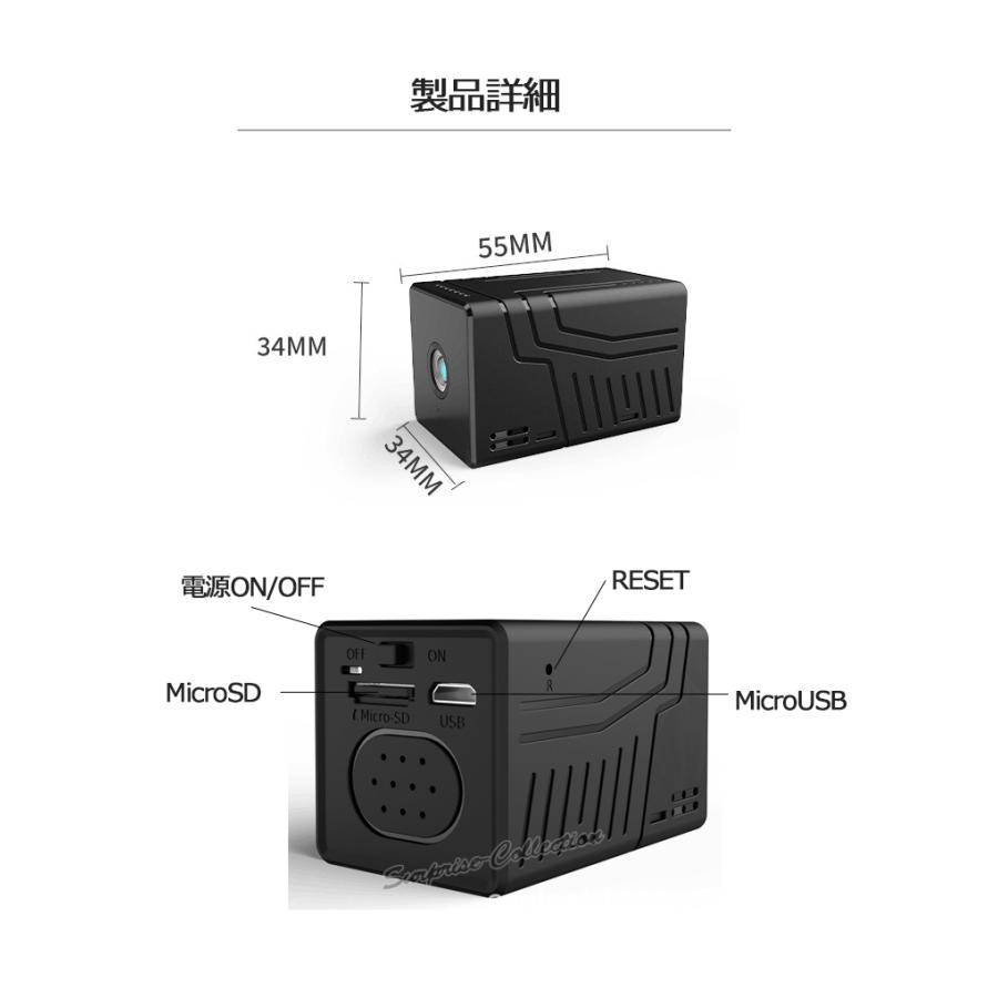 防犯カメラ 400万画素 ワイヤレス WiFi 小型 5時間録画 暗視 動体検知