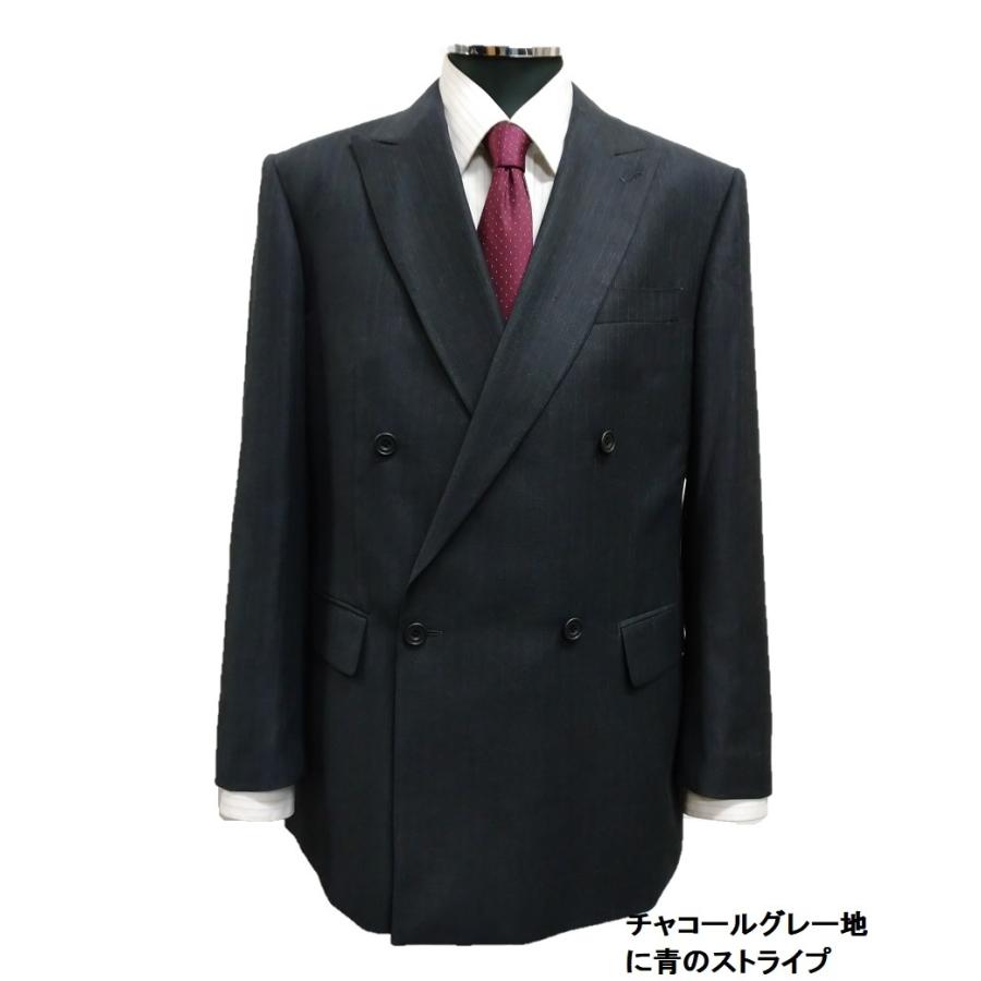メンズ ビジネス ダブルブレストスーツ ゆったりシルエット4つボタン1